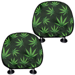 Pot Leaf Pattern Print Car Headrest Covers