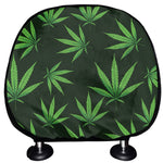 Pot Leaf Pattern Print Car Headrest Covers