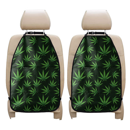 Pot Leaf Pattern Print Car Seat Organizers