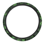 Pot Leaf Pattern Print Car Steering Wheel Cover