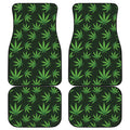 Pot Leaf Pattern Print Front and Back Car Floor Mats