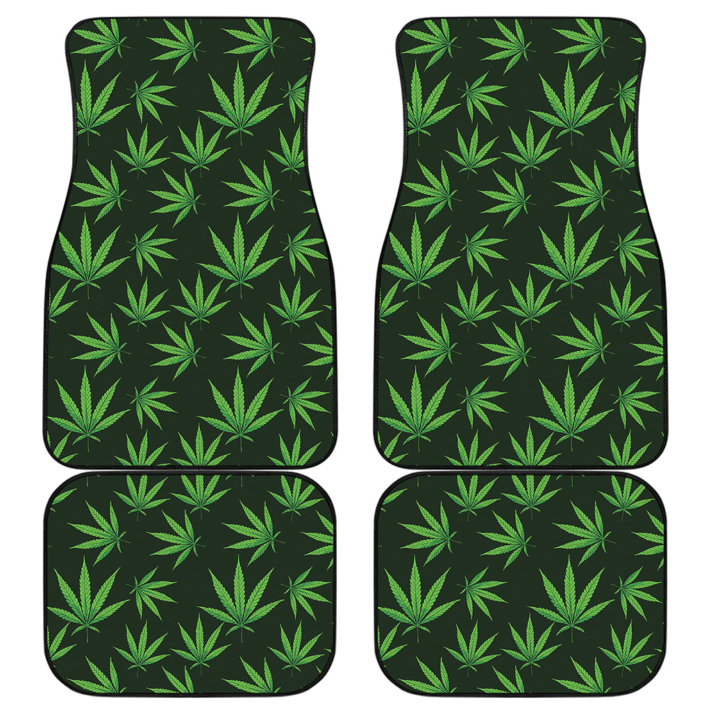 Pot Leaf Pattern Print Front and Back Car Floor Mats