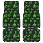 Pot Leaf Pattern Print Front and Back Car Floor Mats