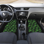 Pot Leaf Pattern Print Front and Back Car Floor Mats