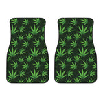 Pot Leaf Pattern Print Front Car Floor Mats