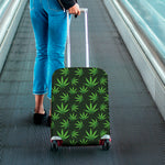 Pot Leaf Pattern Print Luggage Cover