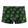 Pot Leaf Pattern Print Men's Boxer Briefs