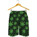 Pot Leaf Pattern Print Men's Shorts