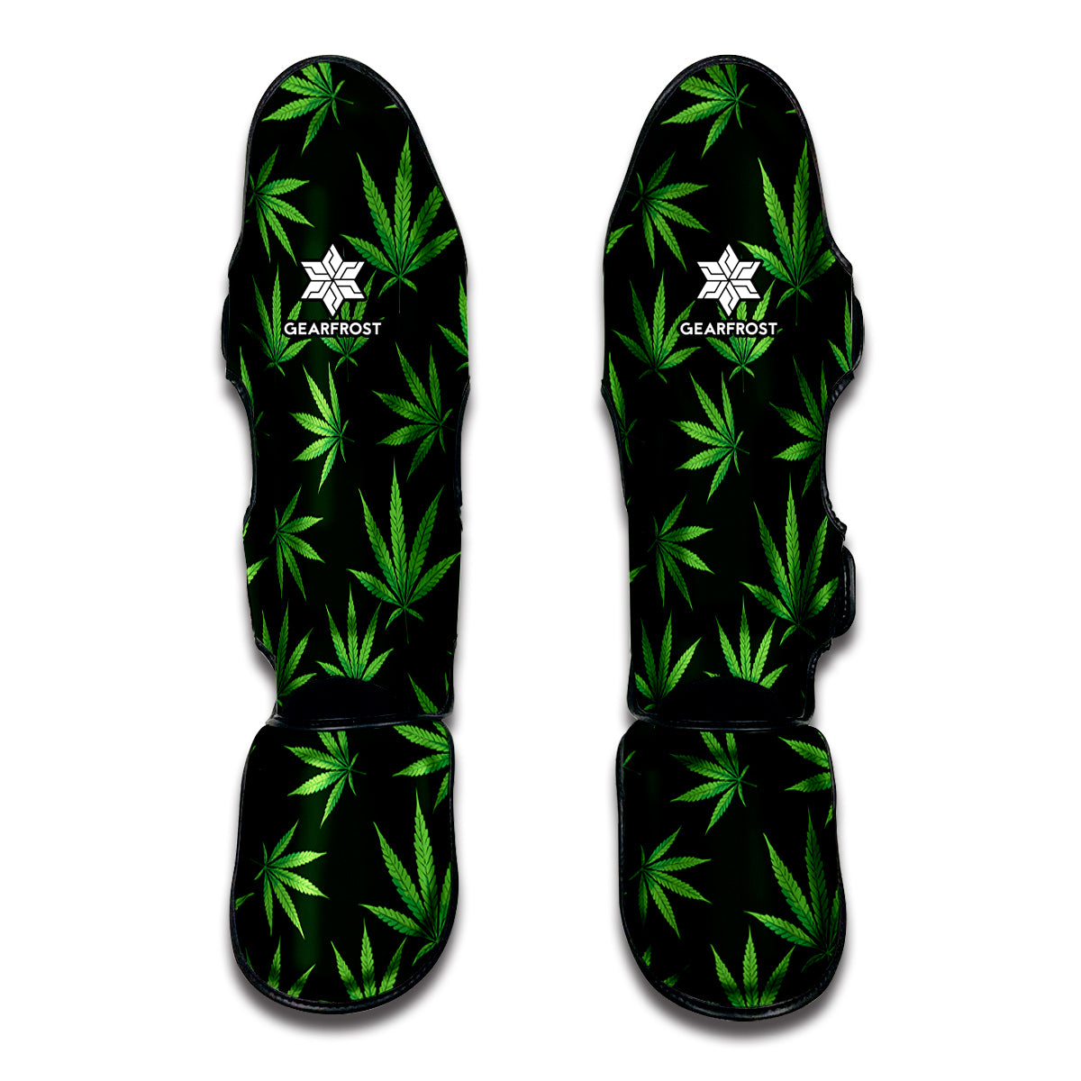 Pot Leaf Pattern Print Muay Thai Shin Guard