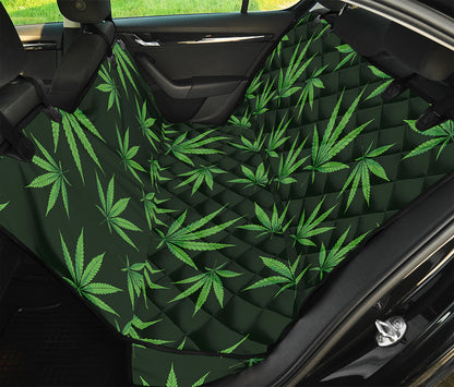 Pot Leaf Pattern Print Pet Car Back Seat Cover