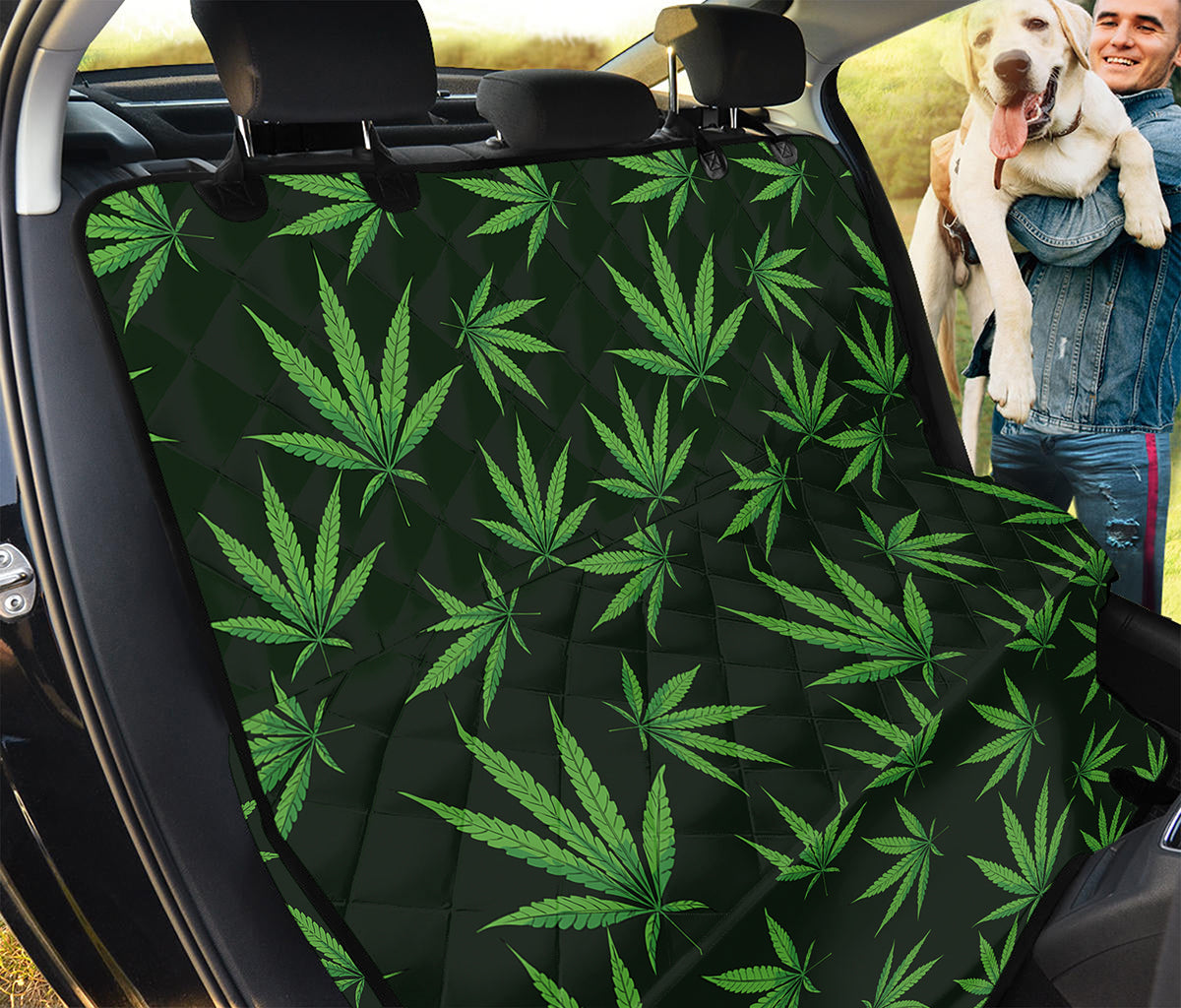 Pot Leaf Pattern Print Pet Car Back Seat Cover