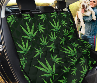 Pot Leaf Pattern Print Pet Car Back Seat Cover