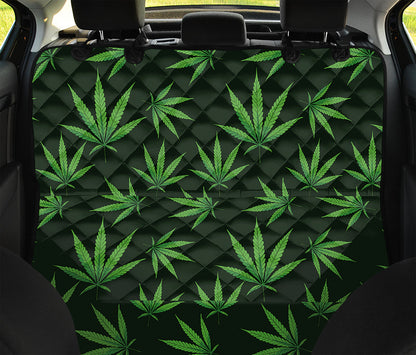 Pot Leaf Pattern Print Pet Car Back Seat Cover