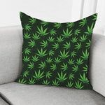 Pot Leaf Pattern Print Pillow Cover