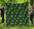 Pot Leaf Pattern Print Quilt