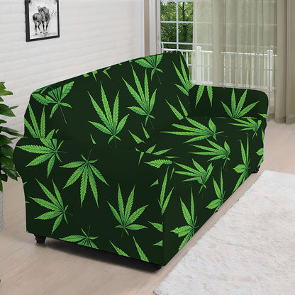 Pot Leaf Pattern Print Sofa Cover