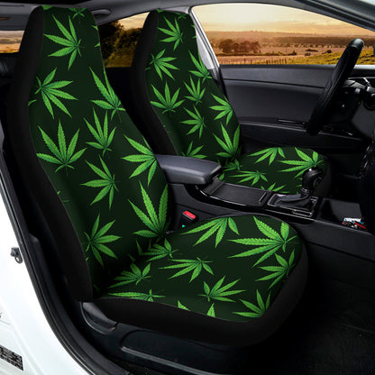 Pot Leaf Pattern Print Universal Fit Car Seat Covers