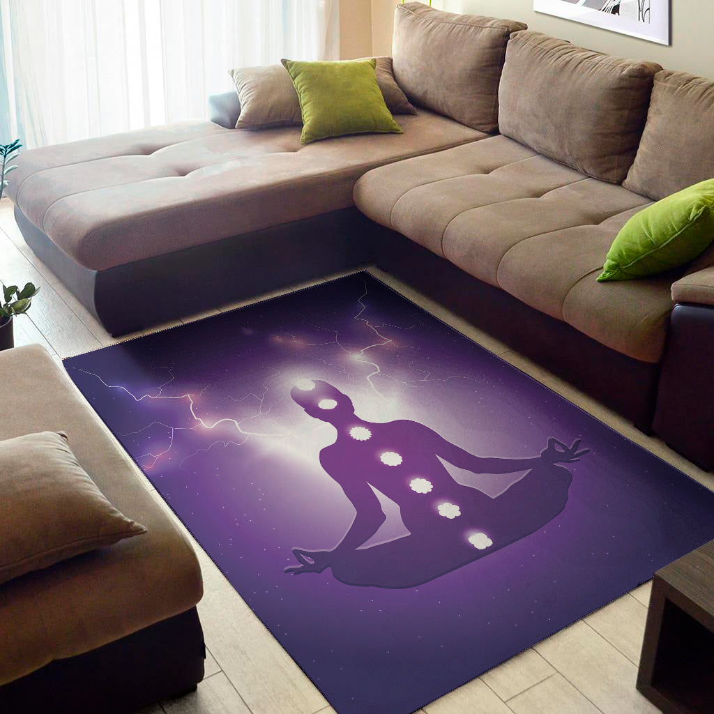 Power Of Seven Chakras Print Area Rug