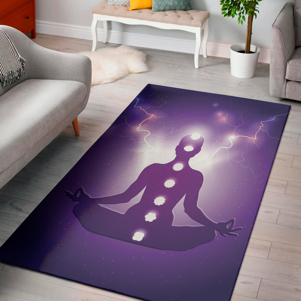 Power Of Seven Chakras Print Area Rug