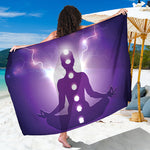 Power Of Seven Chakras Print Beach Sarong Wrap