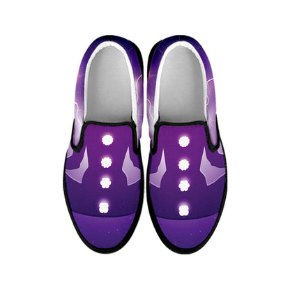 Power Of Seven Chakras Print Black Slip On Shoes