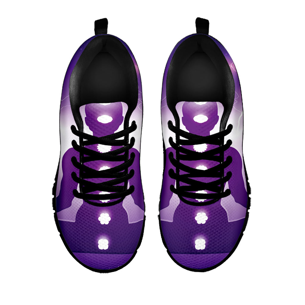 Power Of Seven Chakras Print Black Sneakers