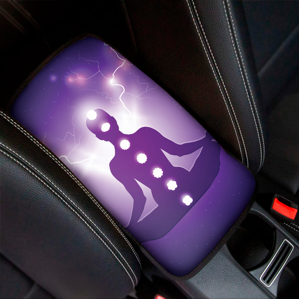 Power Of Seven Chakras Print Car Center Console Cover