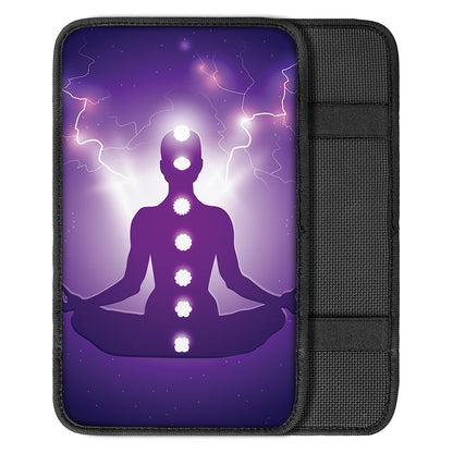 Power Of Seven Chakras Print Car Center Console Cover