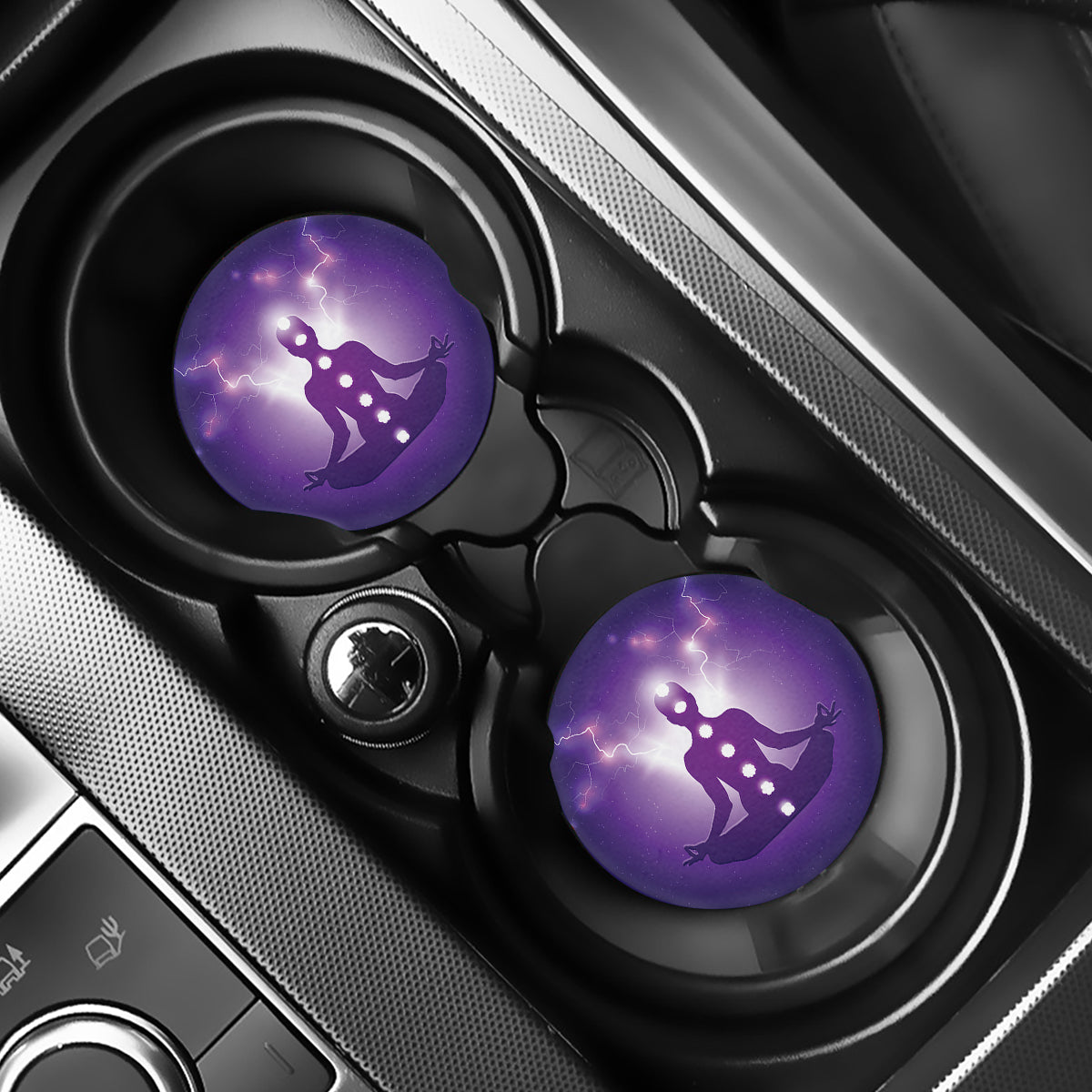 Power Of Seven Chakras Print Car Coasters