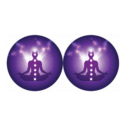 Power Of Seven Chakras Print Car Coasters