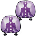Power Of Seven Chakras Print Car Headrest Covers