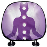 Power Of Seven Chakras Print Car Headrest Covers