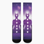 Power Of Seven Chakras Print Crew Socks