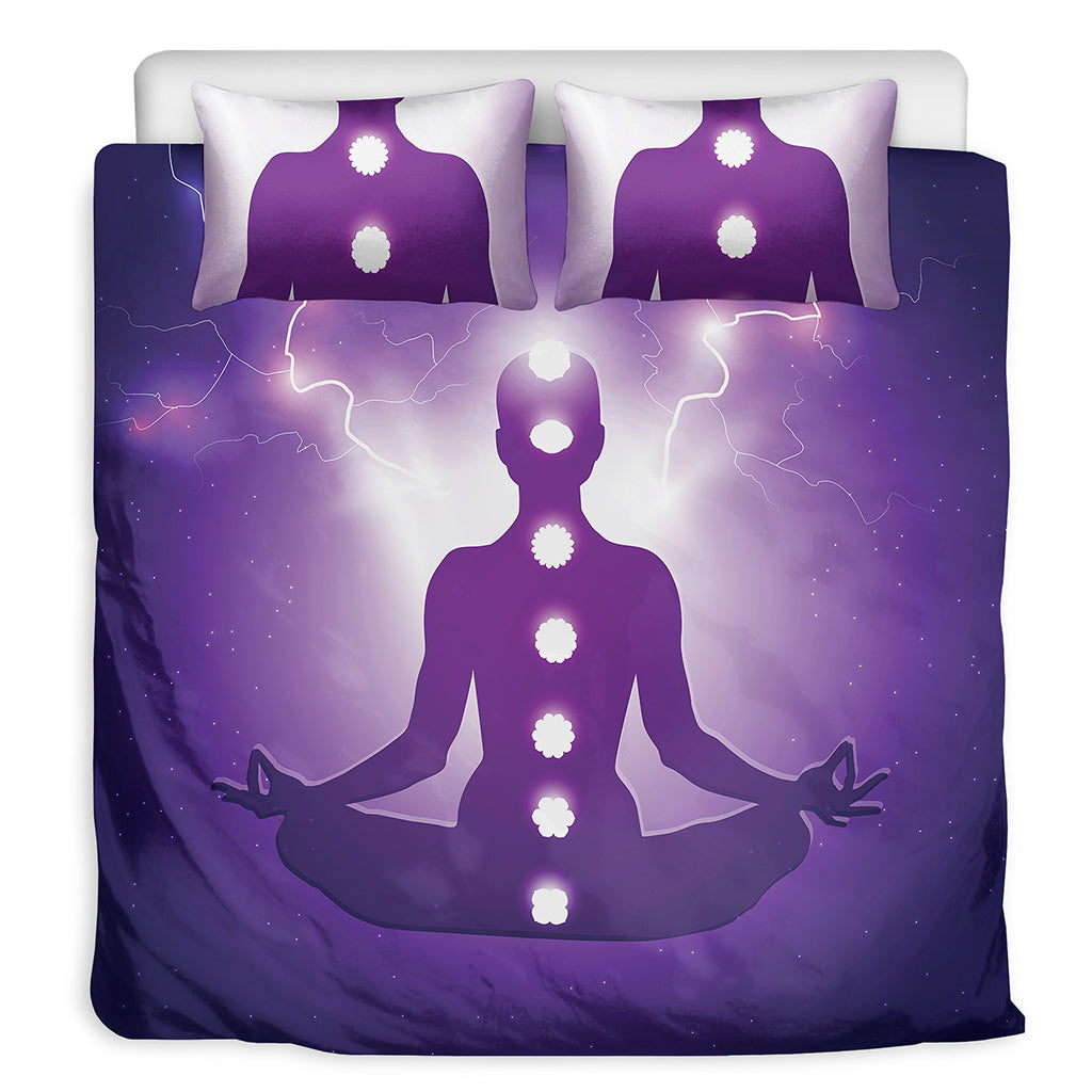 Power Of Seven Chakras Print Duvet Cover Bedding Set
