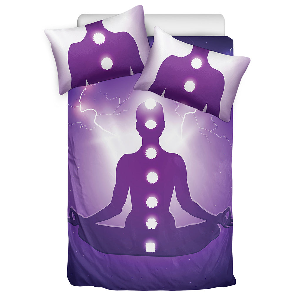 Power Of Seven Chakras Print Duvet Cover Bedding Set