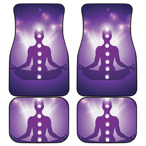 Power Of Seven Chakras Print Front and Back Car Floor Mats