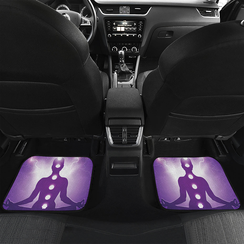 Power Of Seven Chakras Print Front and Back Car Floor Mats