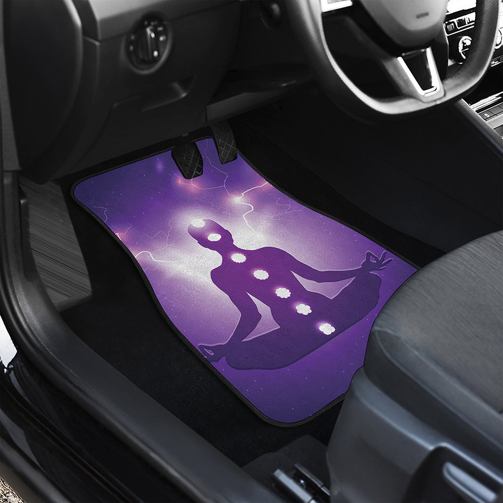 Power Of Seven Chakras Print Front and Back Car Floor Mats