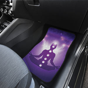 Power Of Seven Chakras Print Front and Back Car Floor Mats