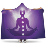 Power Of Seven Chakras Print Hooded Blanket