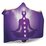 Power Of Seven Chakras Print Hooded Blanket