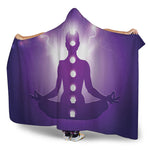 Power Of Seven Chakras Print Hooded Blanket