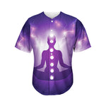 Power Of Seven Chakras Print Men's Baseball Jersey