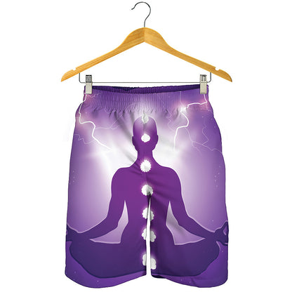 Power Of Seven Chakras Print Men's Shorts