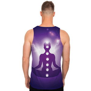 Power Of Seven Chakras Print Men's Tank Top