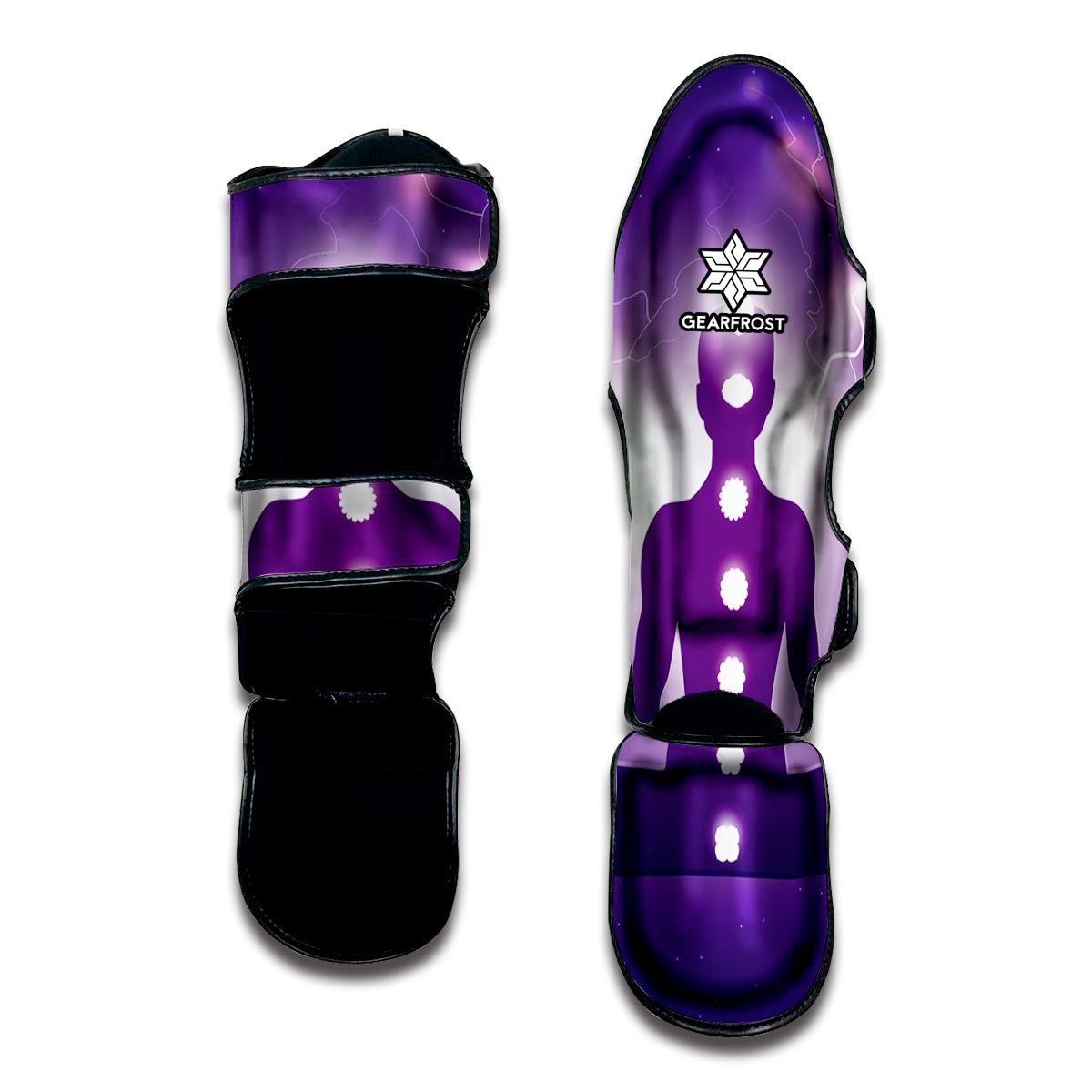 Power Of Seven Chakras Print Muay Thai Shin Guard