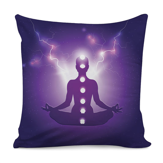 Power Of Seven Chakras Print Pillow Cover