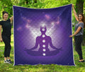 Power Of Seven Chakras Print Quilt