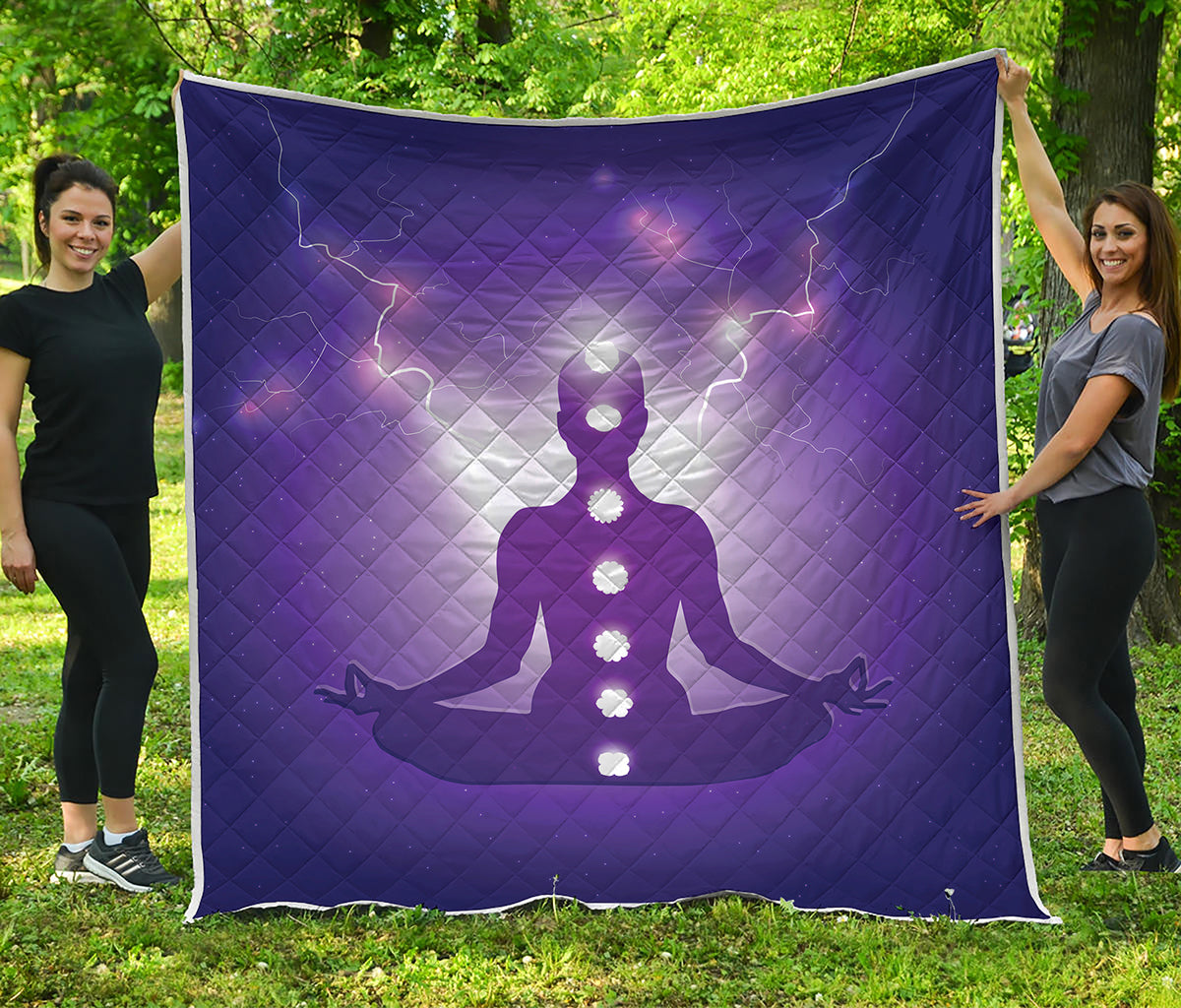 Power Of Seven Chakras Print Quilt