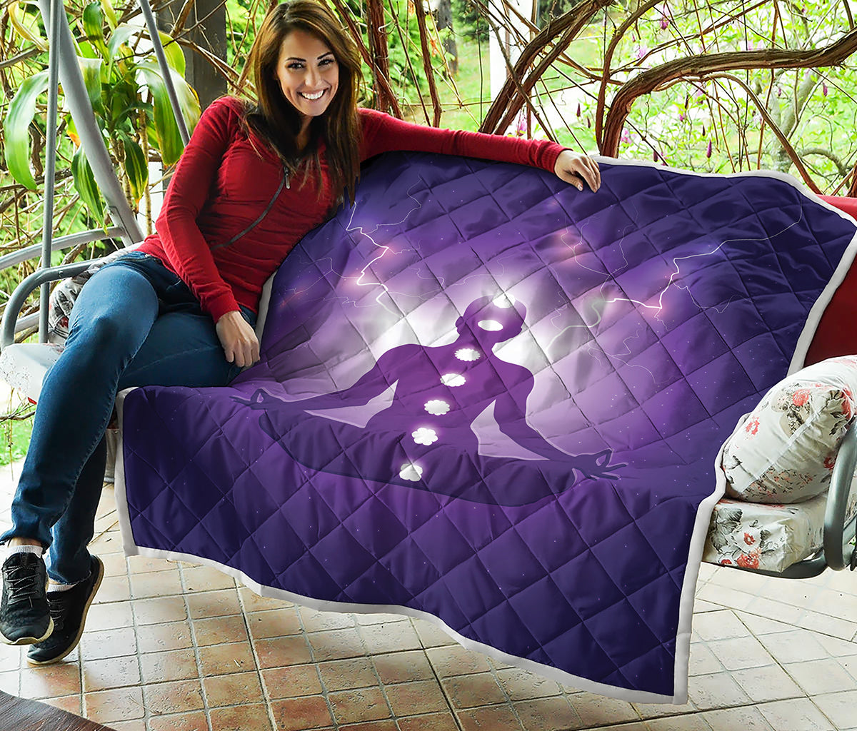 Power Of Seven Chakras Print Quilt
